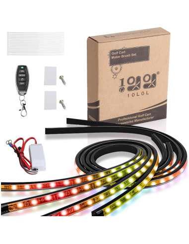 Kit de luces LED Underglow 10L0L 4 PCS, 24 modos, impermeable