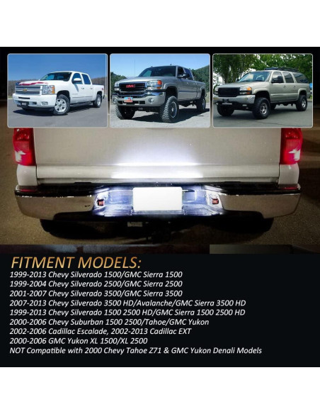 Luces LED de Placa D-Lumina para Chevy Silverado y GMC 6000K Luces LED de Placa D-Lumina para Chevy Silverado y GMC 6000K