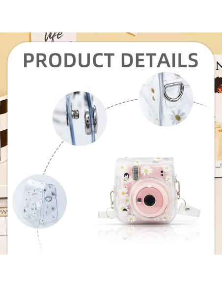 Funda de cámara transparente Flylin para Fujifilm Instax Mini Funda de cámara transparente Flylin para Fujifilm Instax Mini