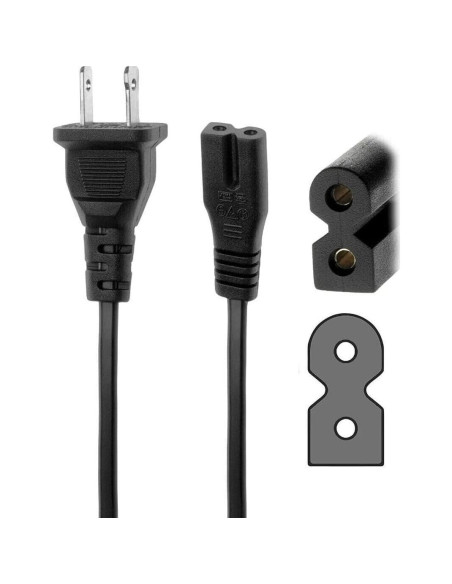 Cable de Enchufe AC Marg para Reproductor DVD VHS Panasonic 1.8m Cable de Enchufe AC Marg para Reproductor DVD VHS Panasonic 1.8m