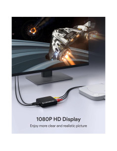 Convertidor RCA a HDMI WENTER 1080P para VCR y Consolas 2