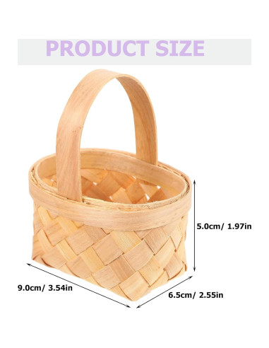 Cestas Tejidas a Mano Yardenfun 9x6.5cm para Almacenamiento
