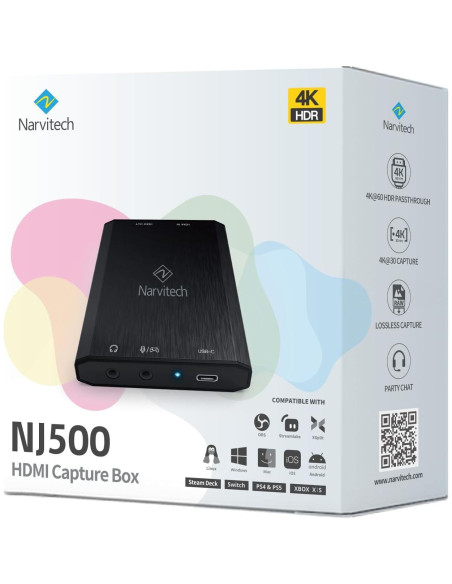 Tarjeta de Captura Externa 4K NARVITECH NJ500 - Passthrough 4K60 Tarjeta de Captura Externa 4K NARVITECH NJ500 - Passthrough 4K60