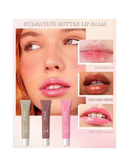 Kit de Bálsamo Labial Hidratante LYSdefeu - 3 Colores Kit de Bálsamo Labial Hidratante LYSdefeu - 3 Colores