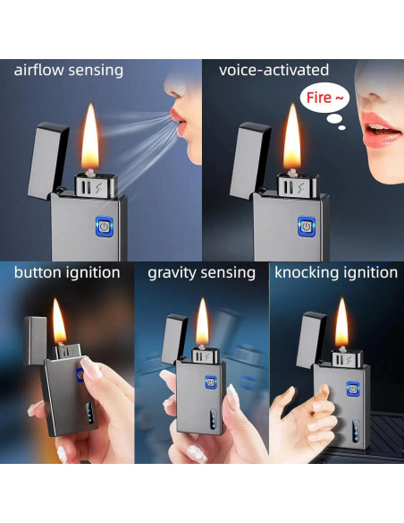 Encendedor 2-en-1 NINSI Híbrido Queroseno y Plasma Recargable Encendedor 2-en-1 NINSI Híbrido Queroseno y Plasma Recargable