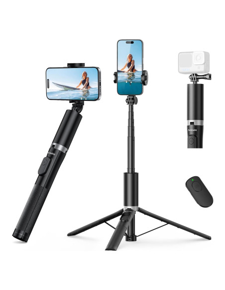 Trípode Extensible SYNCWIRE 1.6m para Teléfono y GoPro Negro Trípode Extensible SYNCWIRE 1.6m para Teléfono y GoPro Negro