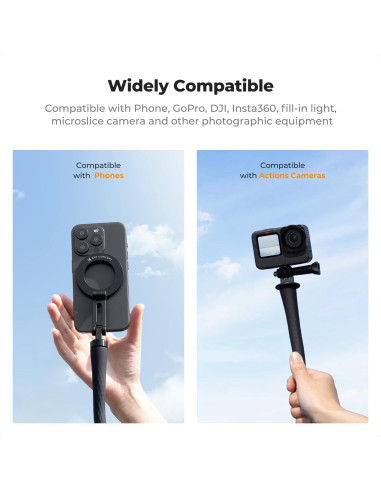 Soporte Magnético Flexible K&F Concept para Magsafe - Selfie Stick con Adaptador para GoPro