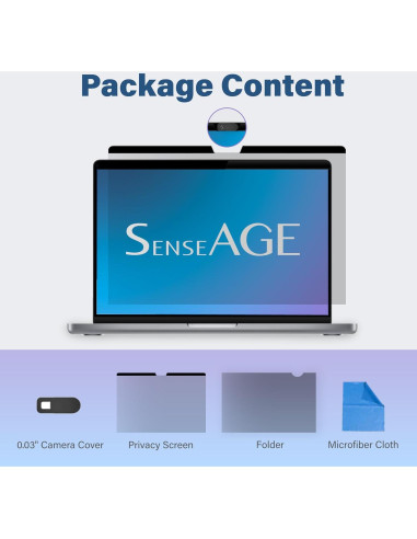 Protector de Pantalla de Privacidad Magnético SenseAGE para MacBook Air 15.3" (2023-2024)
