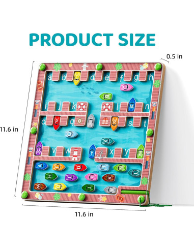 Rompecabezas Magnético Montessori QODOFLR 29.46 cm Letras