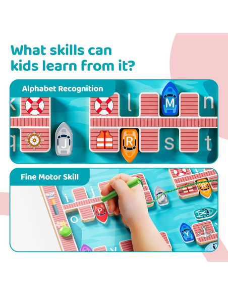 Rompecabezas Magnético Montessori QODOFLR 29.46 cm Letras Rompecabezas Magnético Montessori QODOFLR 29.46 cm Letras