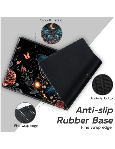 Juego de Alfombrillas 4 en 1 Ergonómicas Tudguiloae Lobo Azul