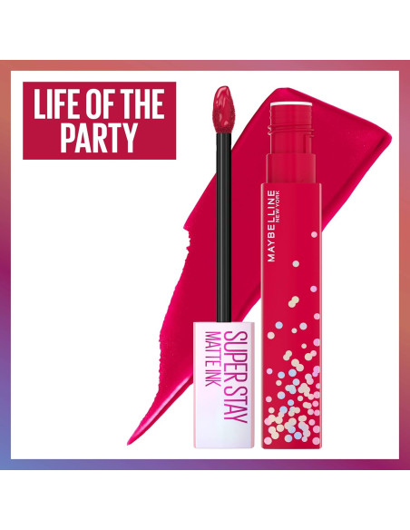 Pintalabios Líquido Maybelline Super Stay Matte Ink 5 ml Vida de la Fiesta Pintalabios Líquido Maybelline Super Stay Matte Ink 5 ml Vida de la Fiesta