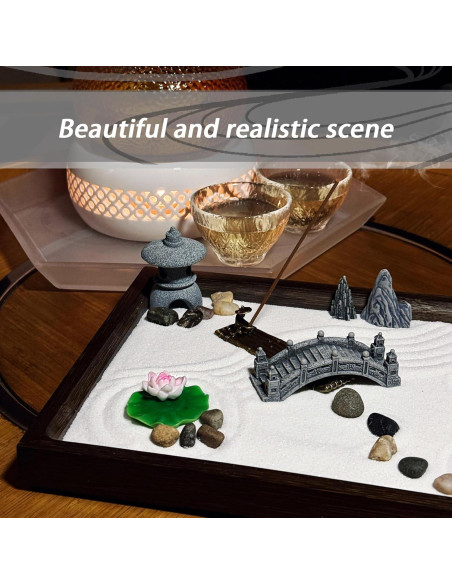 Kit Jardín Zen SRAYW para Escritorio 28x19 cm Decorativo Kit Jardín Zen SRAYW para Escritorio 28x19 cm Decorativo