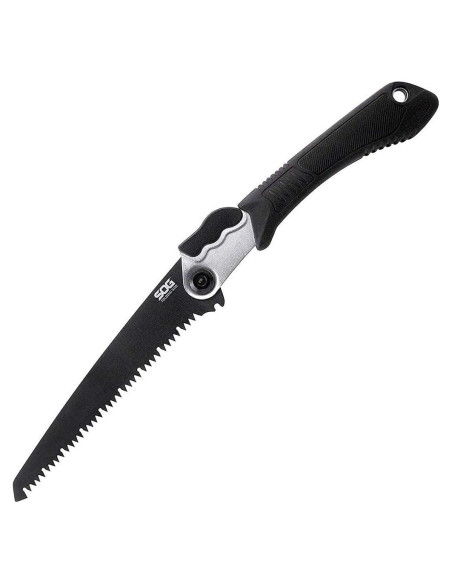 Sierra Plegable SOG de Acero al Carbono 19.05 cm Negra Sierra Plegable SOG de Acero al Carbono 19.05 cm Negra