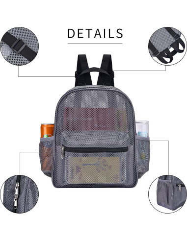 Mochila de Malla Gris MAY TREE para Playa y Natación 9.5L