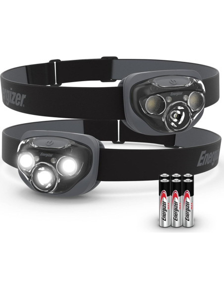 Linternas Frontales LED Energizer Pro 2-Pack IPX4 360 Lúmenes Linternas Frontales LED Energizer Pro 2-Pack IPX4 360 Lúmenes