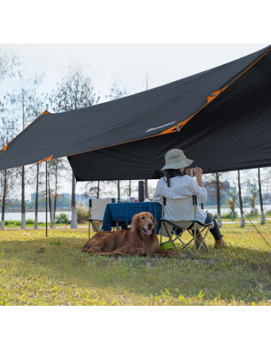 Toldo Camping Bessport 4.88x2.99m Impermeable con Postes