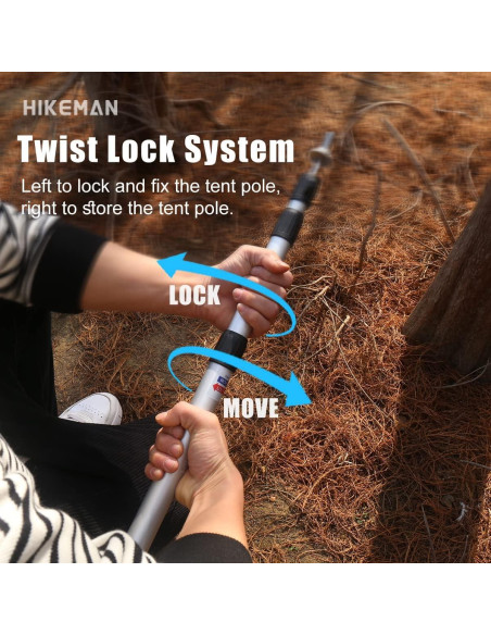 Poste de Camping Ajustable HIKEMAN Aluminio 90-230cm Poste de Camping Ajustable HIKEMAN Aluminio 90-230cm