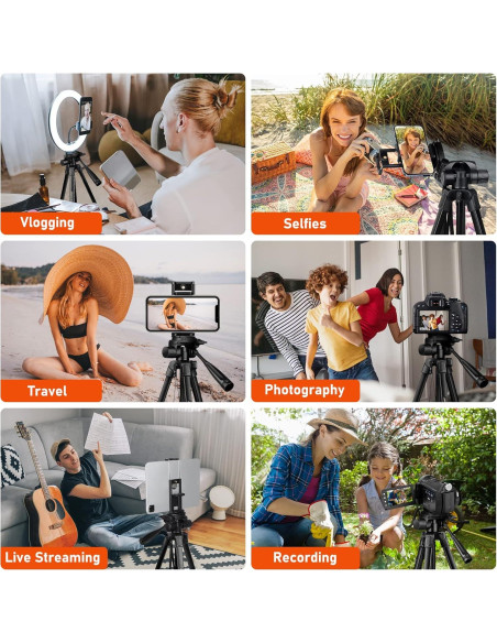 Trípode JOILCAN M30-Tablet 68" (172.72 cm) Ajustable con Control Remoto Trípode JOILCAN M30-Tablet 68" (172.72 cm) Ajustable con Control Remoto