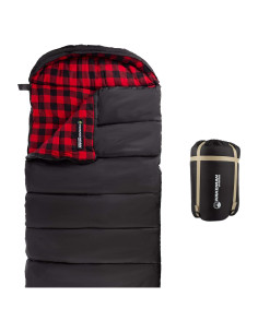 Saco de Dormir Wakeman 3 Temporadas Negro 228.6x91.4 cm