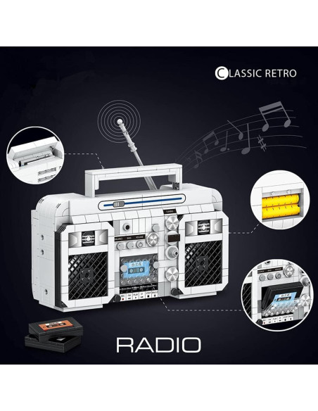 Set de Construcción Uvini Radio 645 Piezas para Adultos Set de Construcción Uvini Radio 645 Piezas para Adultos