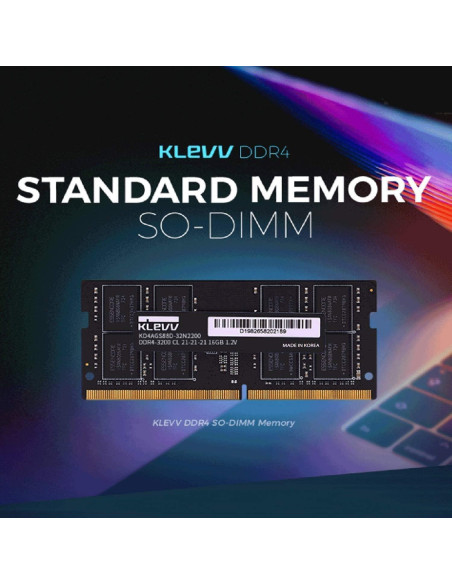 Memoria RAM KLEVV DDR4 8GB 3200MHz SO-DIMM para Laptop Memoria RAM KLEVV DDR4 8GB 3200MHz SO-DIMM para Laptop