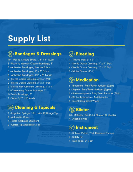 Kit Médico Ultraligero Adventure Medical Kits - 4 Personas, 4 Días Kit Médico Ultraligero Adventure Medical Kits - 4 Personas, 4 Días