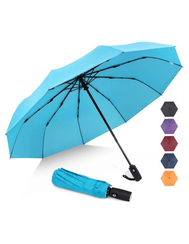 Paraguas ZOMAKE Compacto Automático 32.5cm Azul Claro