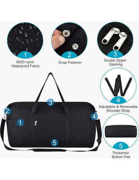 Bolsa de Viaje Plegable Spirit Airlines 30L Negra 45.7x35.6x20.3 cm Bolsa de Viaje Plegable Spirit Airlines 30L Negra 45.7x35.6x20.3 cm