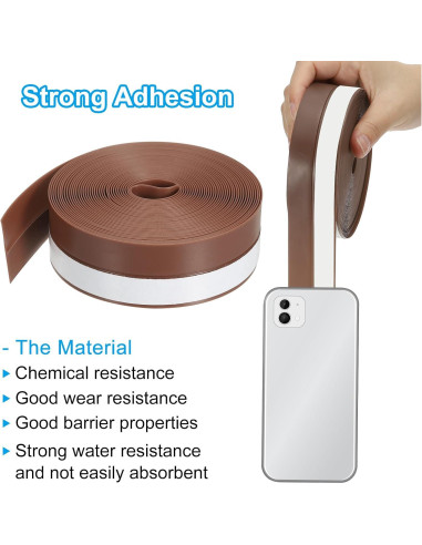 Tira de Sellado de Silicona PATIKIL 5M 25mm Aislante Marrón
