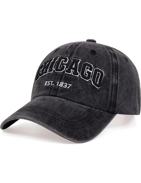 Gorra Vintage Chicago UMiCHOi Unisex Ajustable 3D Gorra Vintage Chicago UMiCHOi Unisex Ajustable 3D