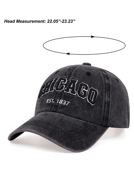 Gorra Vintage Chicago UMiCHOi Unisex Ajustable 3D Gorra Vintage Chicago UMiCHOi Unisex Ajustable 3D