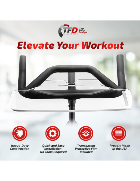 Bandeja+ TFD para Peloton Bike+ - Soporte para Laptop Acrílico Bandeja+ TFD para Peloton Bike+ - Soporte para Laptop Acrílico