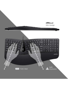 Combo Teclado Ergonómico Dividido Perixx Periduo-505 USB 2