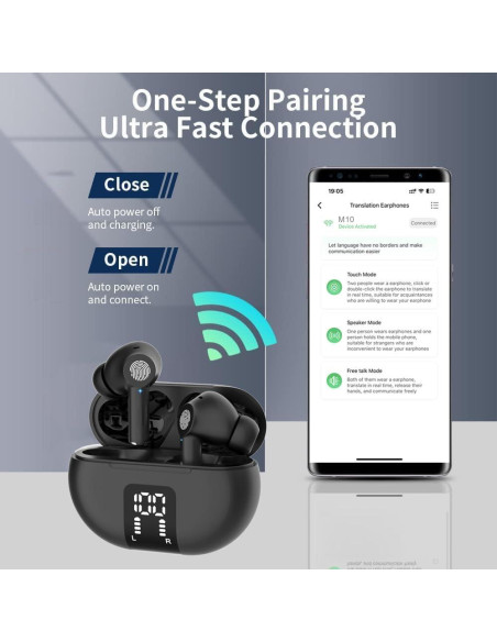 Auriculares Traductores SKARA AI Bluetooth 144 Idiomas Negro Auriculares Traductores SKARA AI Bluetooth 144 Idiomas Negro