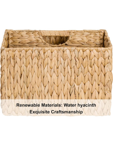 Cesta de Revistas Tejida a Mano StorageWorks 36.2x19.1x29.2cm