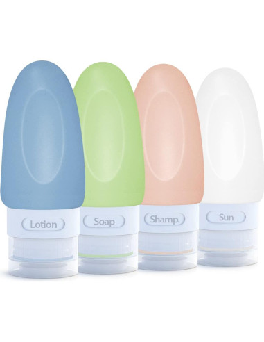 Botellas de Viaje a Prueba de Fugas Dot&Dot - 4 Piezas 37.5 ml