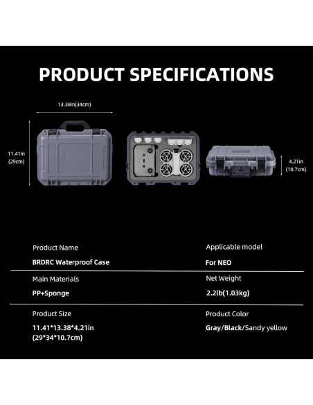Funda de Transporte BRDRC para Dron DJI Neo - Impermeable y Compacta Funda de Transporte BRDRC para Dron DJI Neo - Impermeable y Compacta