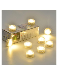 Velas LED Sumergibles Afoosoo - Paquete de 20, 3cm, Blanco Cálido