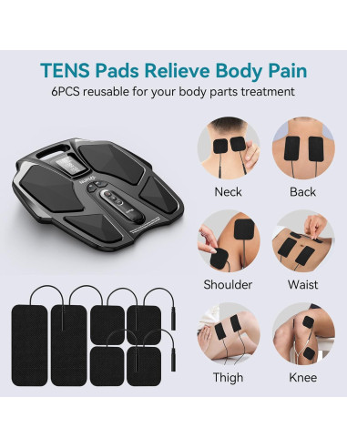 Masajeador de pies NURSAL F100 EMS TENS recargable 90 niveles