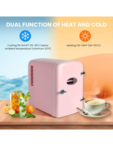 Refrigerador Mini Portátil HealSmart 4L Ecológico Rosa Refrigerador Mini Portátil HealSmart 4L Ecológico Rosa