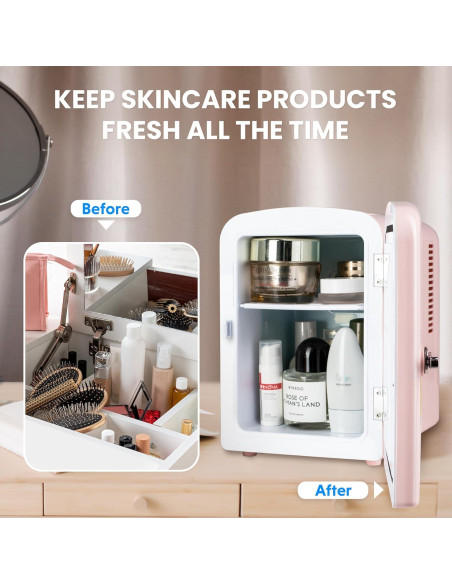 Refrigerador Mini Portátil HealSmart 4L Ecológico Rosa Refrigerador Mini Portátil HealSmart 4L Ecológico Rosa