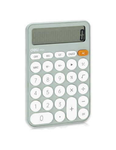 Calculadora Deli Cute Verde 12 Dígitos Portátil Estándar