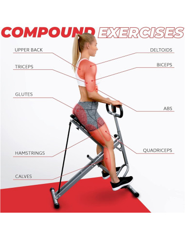 Entrenador de Sentadillas Row-N-Ride Sunny Health & Fitness