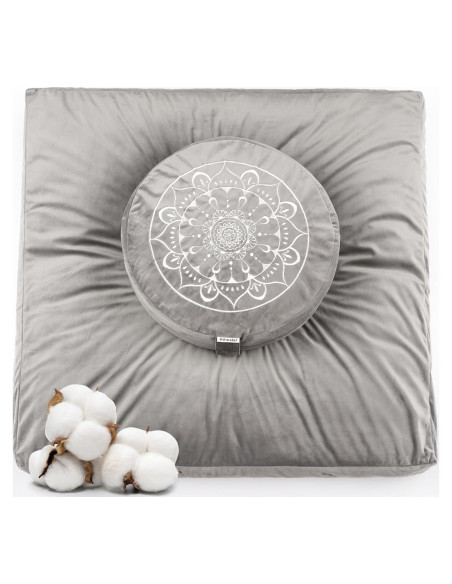 Cojín de Meditación Hihealer Grande con Relleno de Trigo Sarraceno Cojín de Meditación Hihealer Grande con Relleno de Trigo Sarraceno