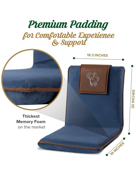 Silla de Suelo Ajustable Monk & Llama con Soporte Espalda Silla de Suelo Ajustable Monk & Llama con Soporte Espalda