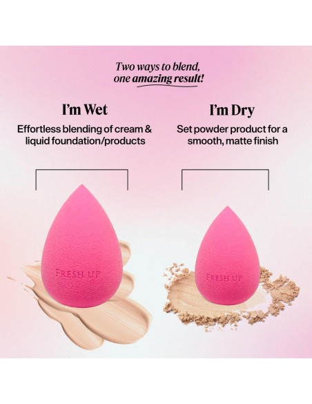 Esponja de Maquillaje Fresh Up Rosa - Vegana, Sin Látex, Reutilizable Esponja de Maquillaje Fresh Up Rosa - Vegana, Sin Látex, Reutilizable