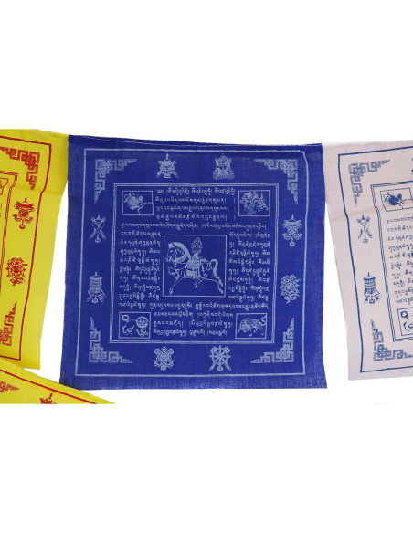 Banderas de Oración Tibetanas Nervana - Algodón Premium 25 Piezas Banderas de Oración Tibetanas Nervana - Algodón Premium 25 Piezas