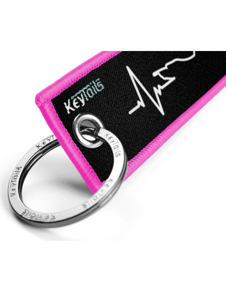Llaveros KEYTAILS Rosa Doble Cara para Motocicleta y Coche Llaveros KEYTAILS Rosa Doble Cara para Motocicleta y Coche