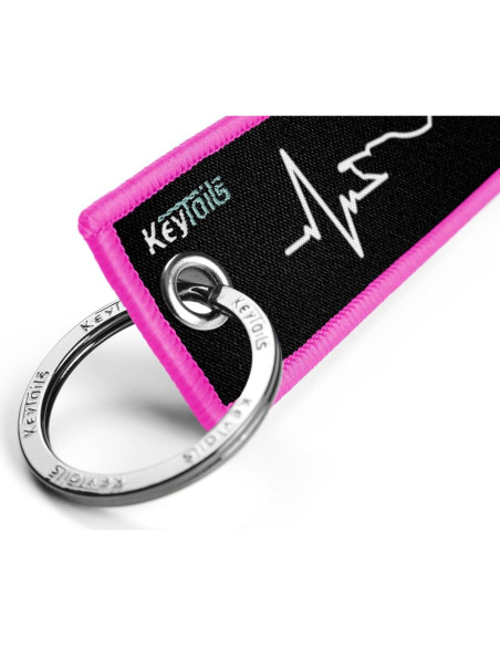 Llaveros KEYTAILS Rosa Doble Cara para Motocicleta y Coche Llaveros KEYTAILS Rosa Doble Cara para Motocicleta y Coche